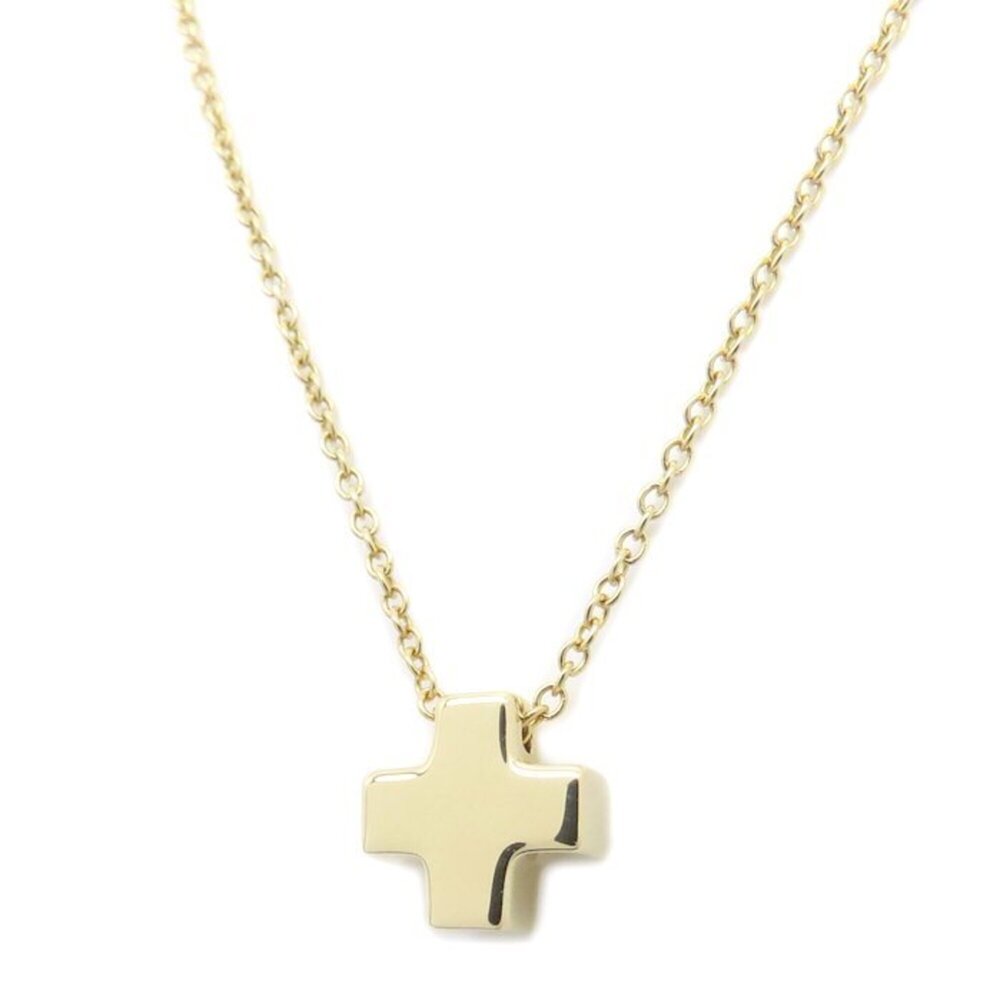 TIFFANY&Co. Tiffany Roman Cross Necklace 18K Yellow Gold Women's 296087